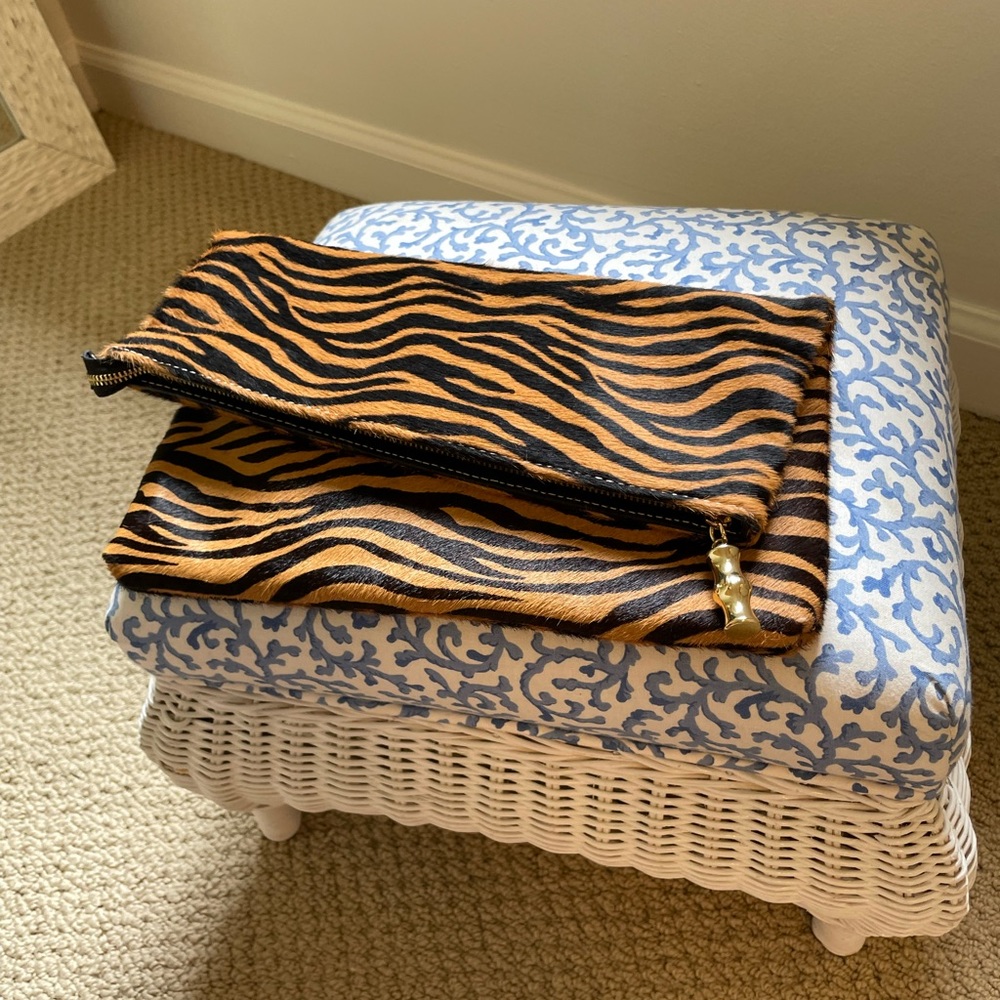 Zebra Foldover Clutch Purse